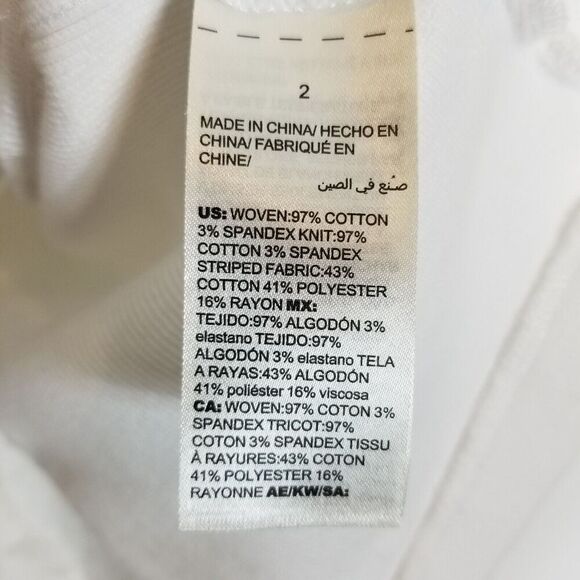 Chico’s Zenergy Women Alabaster Lace Trim Jacket Sz L White Zip Up Lightweight - Picture 9 of 9